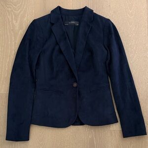 The Limited Dark Blue Suede Women's Blazer Size XXS